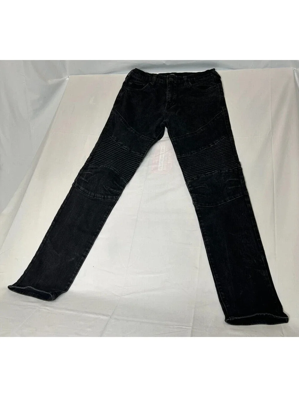 True Religion Men's Size 30 Black Rocco Relaxed Skinny Jeans